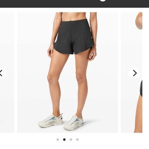 Lululemon run off route high rise short 4”